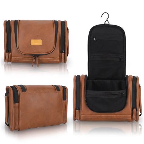 myer toiletry bag mens|men's leather hanging toiletry bag.